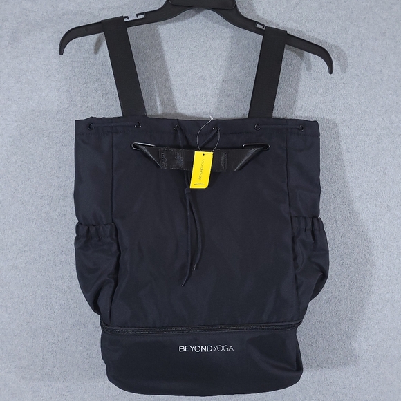 Beyond Yoga Handbags - Beyond Yoga Convertible Gym Bag Tote Backpack Black Lightweight Travel NWT